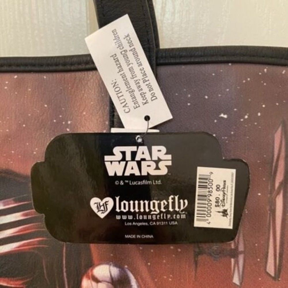Disney Loungefly Star Wars Tote Bag Purse The Force Awakens NWT - Picture 6 of 11